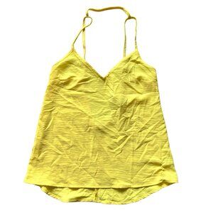 Timing tank top yellow v neck spaghetti straps boxy fit Small